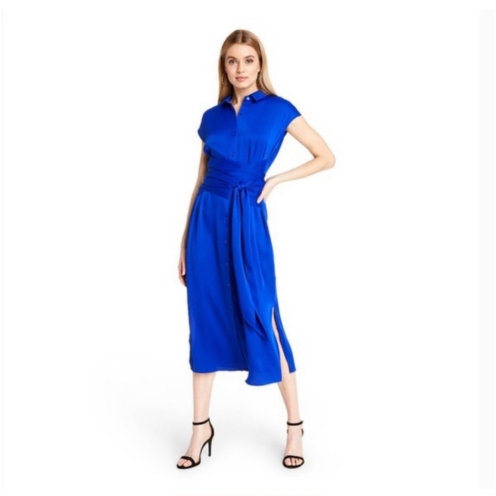 Cushnie Blue Midi Dress